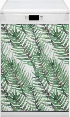 Produktbild von Magnet Folie für Geschirrspüler Küche Magnetmatte 45x80 cm  Nachbildung Geschirrspüle  - Blätter Palme