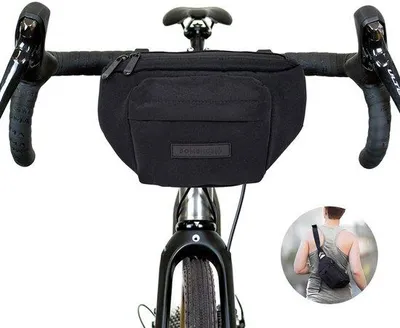 Image de Support de rangement pour guidon de vélo, support double pour guidon, support pour guidon de roue avant, noir
