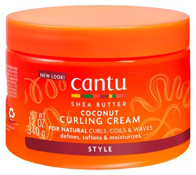 Zdjęcie produktu dla Krem do loków Cantu z masłem shea, przeznaczony do naturalnych włosów, o pojemności 340 gram