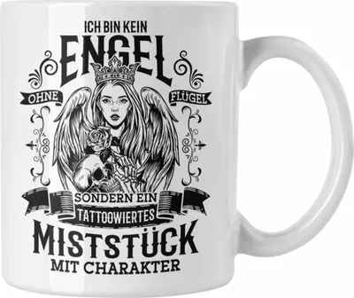 Produktbild von Trendation - Tattoo Tasse Spruch Tätowiererin Geschenk Frauen Geschenkidee (Weiß)