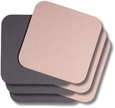 Produktbild von Cookinglife Untersetzer -  - Grau / Rosa - doppelseitig - 10 x 10 cm - 6 Stück