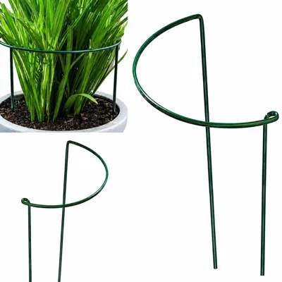 Obrázok produktu pre Podpora na rastliny opora na kvety záhradná opora oceľová polkruh 40 x 25 cm zelená