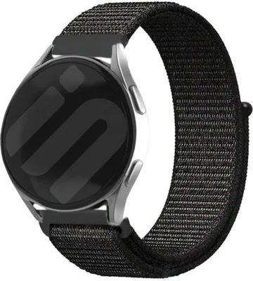 Produktbild von Strap-it Samsung Galaxy Watch 6 - 44mm Nylon Armband (Schwarz)