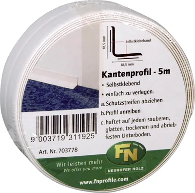 Produktbild von FN Neuhofer Knickwinkelleiste 500 cm 18,5 x 18,5 mm weiß