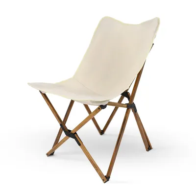 Produktbild von deluxe4home® Campingstuhl Klappstuhl in Creme I Stuhl aus Aluminium Design Faltstuhl klappbar I Outdoor Indoor Stuhl Liegestuhl