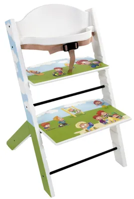 Produktbild von Hochstuhl mit verstellbarer Sitzfläche und Fußstütze 46,5x80x51 cm