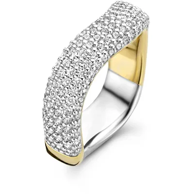 Produktbild von 12259ZY Ring mit Zirkonia bicolor vergoldet 12259ZY Ti Sento Milano