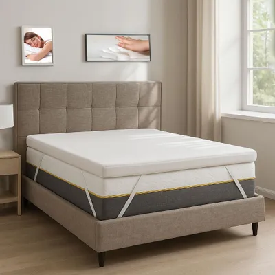 Memory-Schaum-Topper 5,5 cm, 160x190 cm, 7 Zonen, mittelfest
