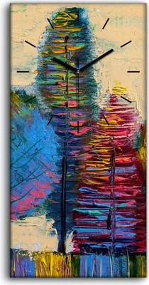 Produktbild von Wandbild Leinwand Bilder Wanduhr Kunstdruck 30x60 Bäume malen künstlerischen - schwarze Hände
