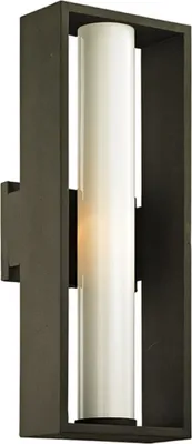 Produktbild von Casa Padrino Luxus Außenwandleuchte Bronze / Weiß 17,15 x 13,97 x H. 45,09 cm - Metall Außenleuchte mit Glas Lampenschirm - Luxus Außenleuchten - Außenbeleuchtung