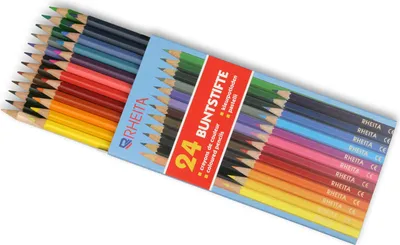 Produktbild von 24 Buntstifte Malstift Farbstift lackiert