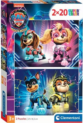 Produktbild von Clementoni Jigsaw Puzzle Super Color Paw Patrol, 2x20st.