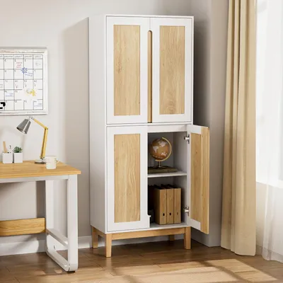 Immagine prodotto di Mobiletto buffet - Armadio contenitore - Mobile da cucina - Credenza - Mobile alto - 150 cm - MDF con ripiani regolabili