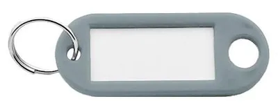 Zdjęcie produktu dla Etykiety na klucze CombiCraft szare 55 x 22 mm - 100 sztuk