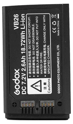 Produktbild von Godox VB-26, Speziell, Lithium-Ion (Li-Ion), 2600 mAh, 7,2 V, 72 Wh