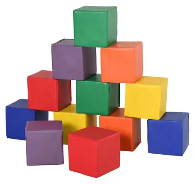 Immagine prodotto di Blocchi di schiuma per bambini – Set da 12 pezzi | Colore: Multicolore | Dimensioni: 20x20x20 cm