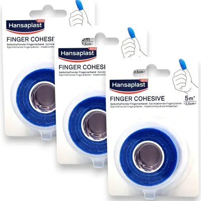 Produktbild von 3x Hansaplast Fingerverband 3x 5 m : 2,5 cm
