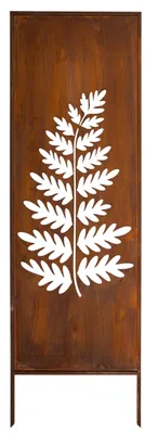 Produktbild von Sichtschutz Metall - 160 cm x 50 cm - Edelrost - Rostoptik Sichtschutz für Garten - Sichtschutzelement - Sichtschutzwand - Gartendekoration Zaun
