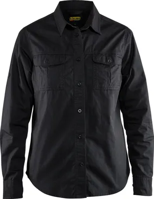 Produktbild von Blakläder Damen Twill Hemd 3208 1135 in div. Farben, Farbe:schwarz, Größe:3XL