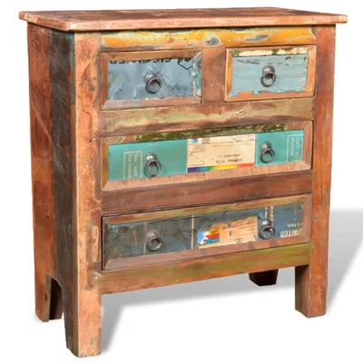 Immagine prodotto di vidaXL Cassettiera a 4 cassetti in legno vecchio