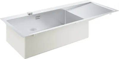 Produktbild von GROHE K1000 80-S, Bündiges Waschbecken, Rechteckig, Edelstahl, Edelstahl, 1 Becken, Rechteckig