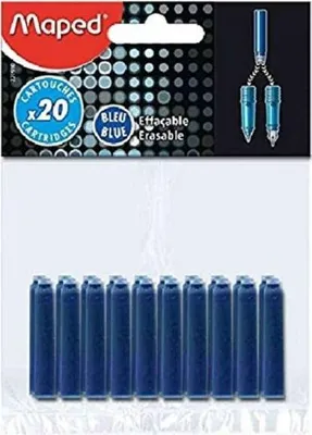 Produktbild von Maped Tintenpatrone blau im Blister (20 Patronen)