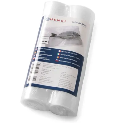 Produktbild von Geriffelte Vakuumbeutel für Streifenschweißgeräte 300x6000 mm 2 ROLLEN - Hendi 297476