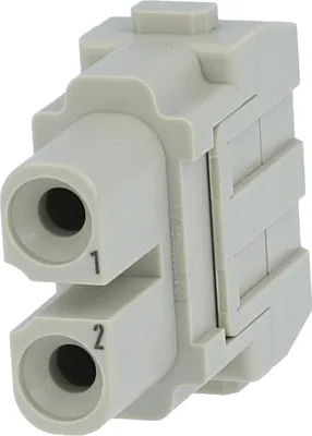 Produktbild von HARTING Han 40 Ampere Modul Buchseneinsatz (F) Crimpanschluss, 2-polig 1000V, 40A - 1 Stück