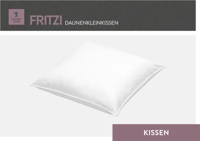 Produktbild von Spessarttraum Kleinkissen Fritzi Füllung: 100% Federn Bezug: 100% Baumwolle Größe 40 x 40 cm