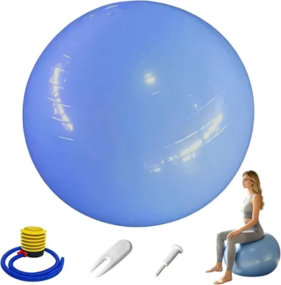 Produktbild von Gymnastikball, Sitzball für Yoga 55 cm mit Luftpumpe und Zubehör
