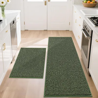 Zdjęcie produktu dla Zestaw antypoślizgowych mat do kuchni, nadających się do prania, o wymiarach 50 x 122 cm i 50 x 76 cm