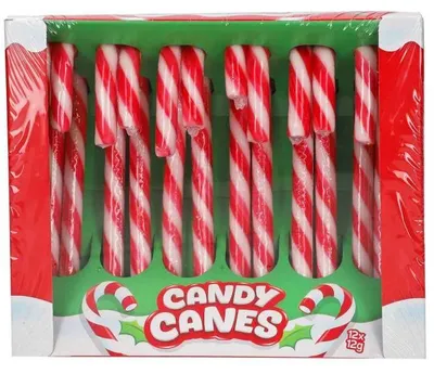Produktbild von Sweet Flash Candy Canes Zuckerstangen 12cm rot-weiß 12er
