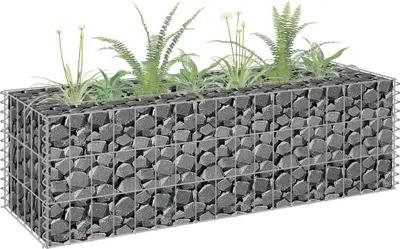 Obrázok produktu pre vidaXL Gabionové zvýšené lôžko z pozinkovanej ocele 90 × 30 × 30 cm