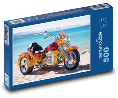 Zdjęcie produktu dla Puzzle 500 Motocykl na plaży - martinpuzzle