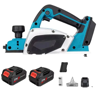 Image de Scie électrique pour bois, profondeur réglable, haute performance, 2 batteries