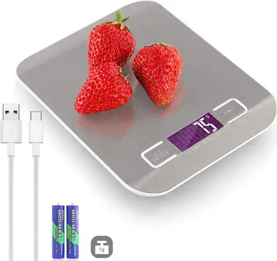 Produktbild von 10 kg Küchengewicht Elektronikwaage Edelstahl Lebensmittel Diät Postwaage Küche Messwerkzeug LCD Digital Gramm Waage