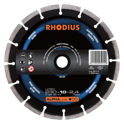 Produktbild von Rhodius Diamanttrennscheibe LD 50 230x6,5x2,4x22,23mm Stein Alphaline - 303189