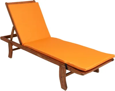 Produktbild von Kissen für Liegestuhl 190x60x4cm, Kissen für eine Gartenliege Orange, Outdoor Kissen, Deckchair, Liegenauflage, Auflagen für sonnenliegen