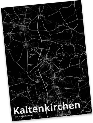 Produktbild von Mr. & Mrs. Panda Postkarte Kaltenkirchen - Geschenk, Ansichtskarte, Stadt Dorf Karte Landkarte Map Stadtplan, Postkarten, Grußkarte, Ansichtskarten, Kunstkarten