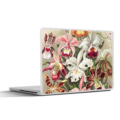 Produktbild von MuchoWow® Laptop Aufkleber Sticker Cover Blumen - Ernst Haeckel - Jahrgang - Orchidee 36.5x27.5 cm - Laptop-Sticker