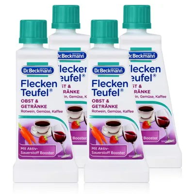 Produktbild von 4x Dr. Beckmann Fleckenteufel Obst & Getränke 50g - Mit Aktiv-Sauerstoff Booste