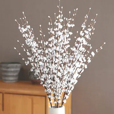 Künstliche Jasminzweige, 10 Stück, 74 cm, weiß