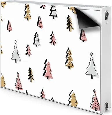 Produktbild von Magnet Heizkörperverkleidung Heizkörper-Abdeckung Heizung Heizkörper 90x60 cm  - Pastell, Weihnachtsbaum