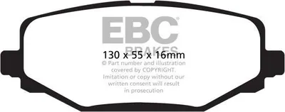 Produktbild von EBC Brakes Bremsbeläge Satz Hinten Bremsklötze für FIAT Freemont (345) DP41889R