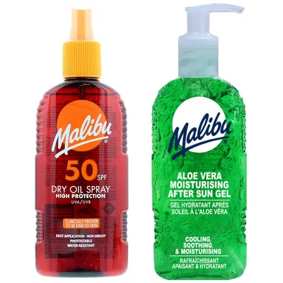 Obrázek produktu pro Malibu SPF50 Bronzing Olej 200ml + aloe gel po opalování 200 ml