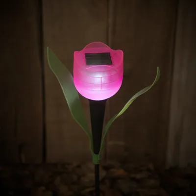 Obrázok produktu pre LED solárna lampa v tvare tulipánu 30 cm