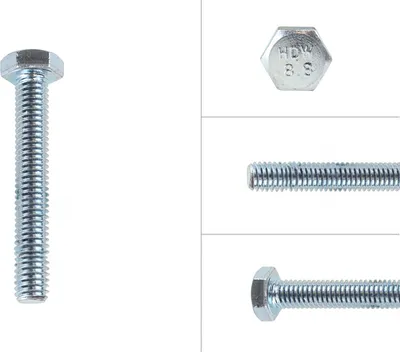 Produktbild von Sechskantschrauben verzinkt M6 x 40 mm - 200 Stück