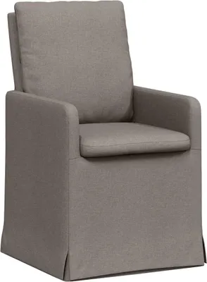 Obrázek produktu pro vidaXL Jídelní židle, 2 kusy, látka, barva taupe, rozměry 57 x 67 x 98 cm
