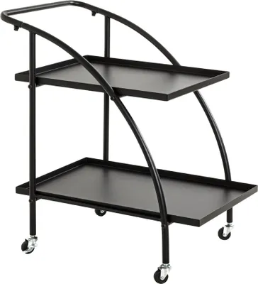 Produktbild von Servierwagen >25565< in schwarz, Metall - 68x71x42cm (BxHxT)