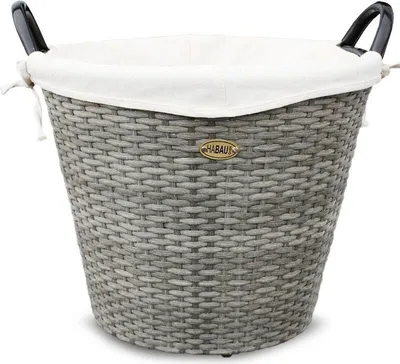 Produktbild von HABAU Feuerholzkorb, 48 cm, grau, aus Polyethylen